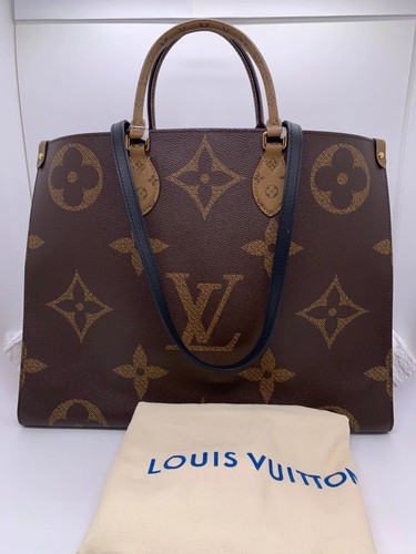 Louis Vuitton Onthego GM Giant Monogram Canvas Tote Bag w/chip M45321