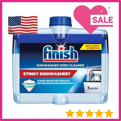 Finish Dual Action Dishwasher Cleaner: Fight Grease & Limescale, Fresh, 8.45 Oz.