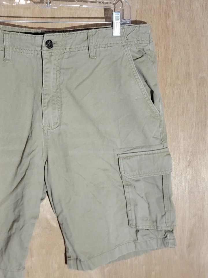 Всепогодные мужские шорты-карго размер 36 хаки 100% хлопок повседневные для улицы - Изображение 3 из 4