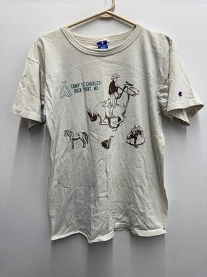 VTG 80s Camp St Charles Rock Point MD Maryland T Shirt Champion USA Large