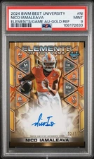 2024 Bowman U Best Nico Iamaleava Elements of the Game Auto Gold /50 PSA 9 UCLA