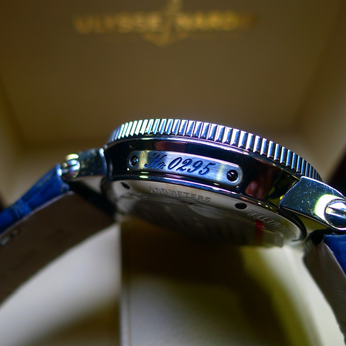 Ulysse Nardin Maxi Marine Diver Watch, Stainless Steel, 41 mm, Auto., Blue Croc. View 6