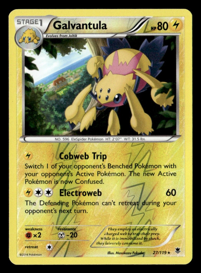 Galvantula Rare Reverse Holo XY - Phantom Forces 27/119 LP Pokémon TCG