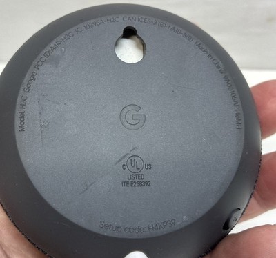 Google Nest Mini 2nd Generation Charcoal Model H2C, W/Power
