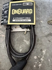 Bike lock One Mean Lock 6’ Straight Key Locking Cable. W/Light Up Keys 12mm Cabl