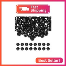PATIKIL 10mm Round Crystal Beads, 100 Pcs Glass Faceted Ball Beads Loose Spacer