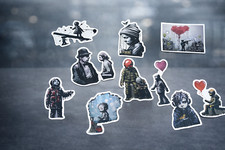 Banksy Style Street Art Stickers Set Urban Graffiti Vinyl Decals For Laptop Ph Banksy Style Street Art Stickers Set Urban Graffiti Vinyl Decals For Laptop Ph