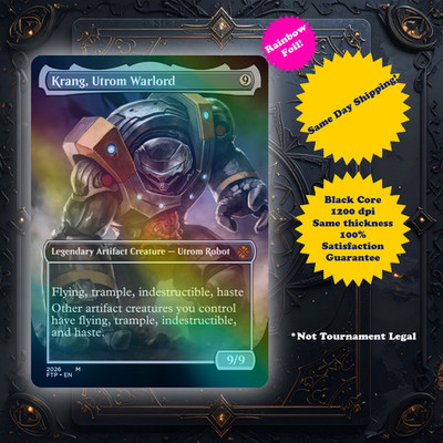 Krang Utrom Warlord - Foil High Quality Custom Art Playtest card for MTG - EDH