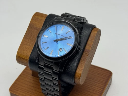 Orologio Michael Kors Donna Bracciale Acciaio Nero Vetro Minerale Quarzo Data MK6102