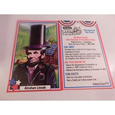 Drakes Kids Vote '96 Abraham Lincoln Card 3 Rare