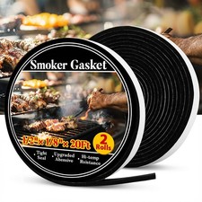 RAINFLOW 2 Pack Smoker Gasket Seal - 20 Ft High Temp BBQ Grill Tape