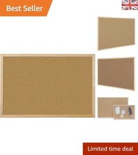 Compact 600 x 900 mm Cork Bulletin Board with Wall Fixing Kit - Modern Design