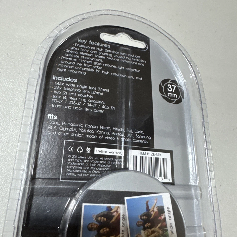 BRAND NEW ZEIKOS 37MM 2.5X TELEPHOT AND .45X WIDE ANGLE LENS KIT 25MM 27MM 28MM+ - Image 3 of 4