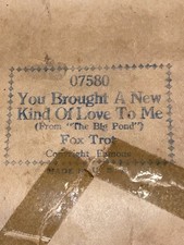 Player Piano Roll YOUR BROUGHT A NEW KIND OF LOVE TO ME