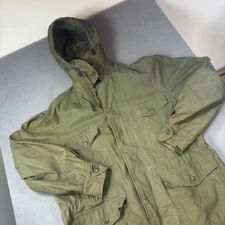 Vintage US Army M-1951 Field Jacket Mens Large Long Green OG-107 Sateen 1961