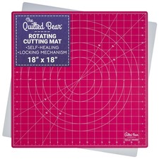 Rotating Cutting Mat 18" x 18" - Square 360 Rotating Self Healing Mat with I...