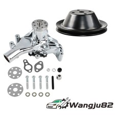 Chrome Long Water Pump 1 Groove Pulley For Small Block Chevy Sbc 350 400