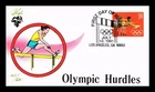 US COVER OLYMPIC HURDLES FIRST DAY ISSUE PUGH HAND PAINTED