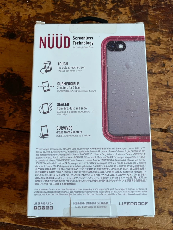 Funda Impermeable GENUINA LifeProof NUUD para Apple iPhone 7 Ciruela Arrecife/Púrpura/Transparente Foto 2 de 3