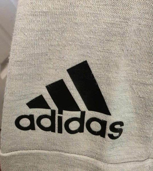 womens adidas jacket zip up hoodie grey size M used