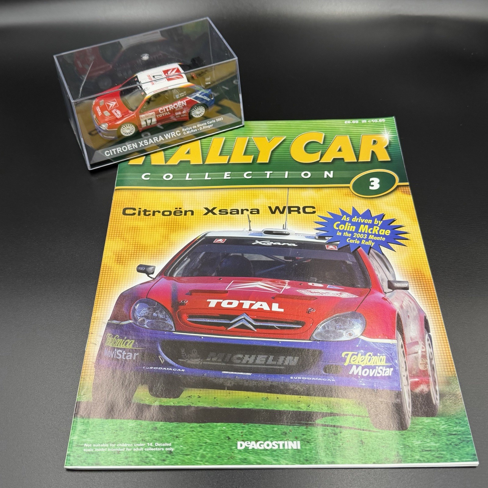 DeAgostini Rally Car #3 - Citroen Xsara WRC Monte Carlo 2003 Model + Magazine