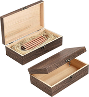 2 StüCk Holzkiste Mit Deckel 20X10X6Cm Holzkiste Klein,Diy Erinnerungsbox,Aufbew