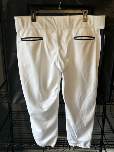 Champro Women's Softball Pants White w/ Blue Piping Size Extra Large XL - Picture 2 of 2
