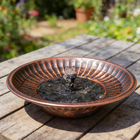 12.3" Solar Fountain Bird Bath for Outside, Metal Solar Bird Bath Fountains, Bir