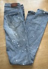 PURPLE BRAND PAINT SPLATTERED DISTRESSED Light Indigo JEANS P001 Skinny Sz 31 — photo 6