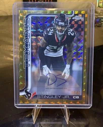 2025 Topps Chrome Derek Stingley Jr. Chrome Autographs (RAW)