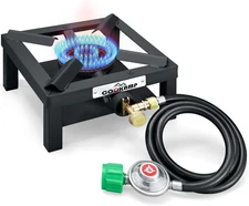 Propane Burner Angle Iron Camp Stove with CSA Listed Regulator and 4Ft Hose (Sa1