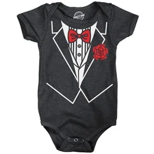 Classic Tuxedo Baby Bodysuit Funny Sarcastic Suit Graphic Novelty Jumper for