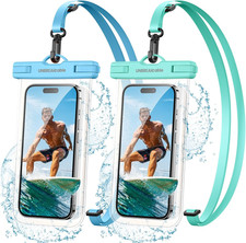 2 Pack Waterproof Phone Pouch IPX8 Dry Bag Case for iPhone Samsung Beach Pool