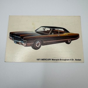 1971 Mercury Marquis Brougham 4 Door Sedan Car Postcard Vintage Advertising