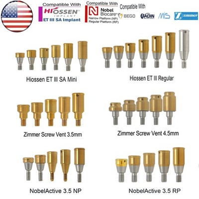 US Dental Locator Abutment For Hiossen Osstem/Nobel Active Biocare CC/Zimmer/MIS