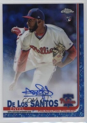 2019 Chrome Rookie Blue Wave Refractor 30/150 Enyel de los Santos Auto RC 1k5