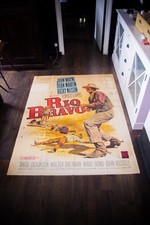 RIO BRAVO 🎬 John Wayne Large French Grande Vintage Movie Poster Original R1964