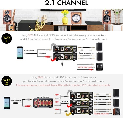 Miniatur 300 W Klasse D Verstärker - PBTL/SUB Modi für Audiophile Experience` - Bild 5 von 15