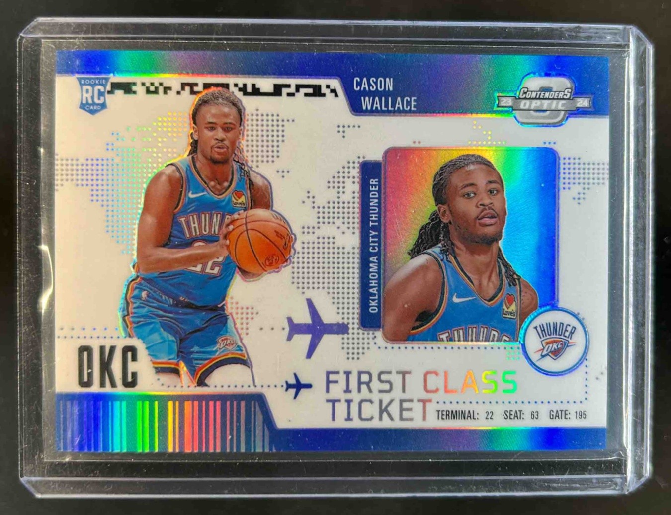 2023-24 Contenders Optic Cason Wallace First Class Ticket RC #7 Thunder