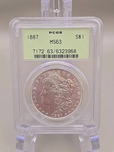 1887 Morgan Silver Dollar $1 - PCGS MS63