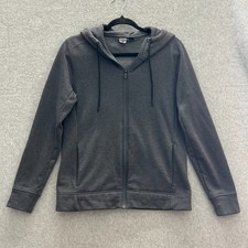 NOBULL Women's Full Zip Hoodie Sz S Gray Pockets Athleisure Fleece Lined