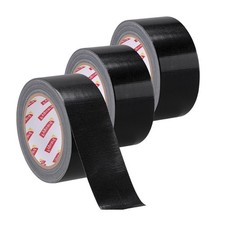 3 Rolls Black Waterproof Duct Tape 48mm x 28m – Heavy Duty Repair, Sealing, R... 0.25 per metre
