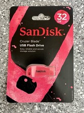 SANDISK 32GB CRUZER BLADE USB FLASH DRIVE BRAND NEW AND SEALED- Pink Color