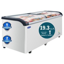 19.3 Cu.ft Curved Top Display Freezer Sliding Glass Lid Ice Cream Mobile Freezer