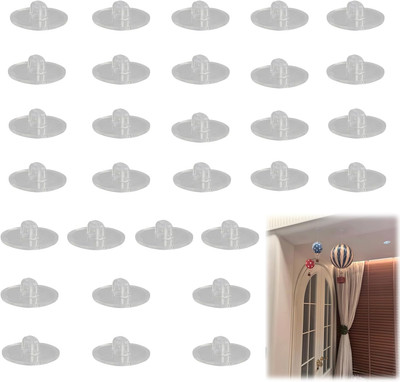 30 PCS Transparente Selbstklebende Deckenhaken, Klebehaken für Decke Ohne Bohren