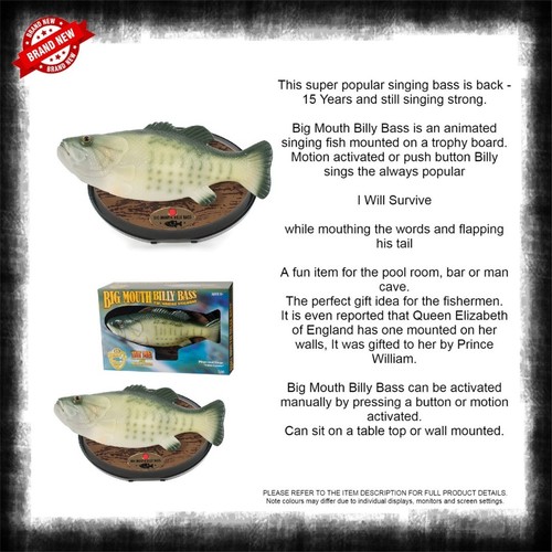 BIG MOUTH BILLY BASS The Original Singing Fish Motion Activated - Picture 6 of 8