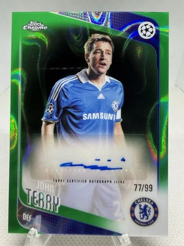 2025-26 Topps Chrome UCC John Terry Auto Green Lava Refractor /99 Chelsea CLA-JT
