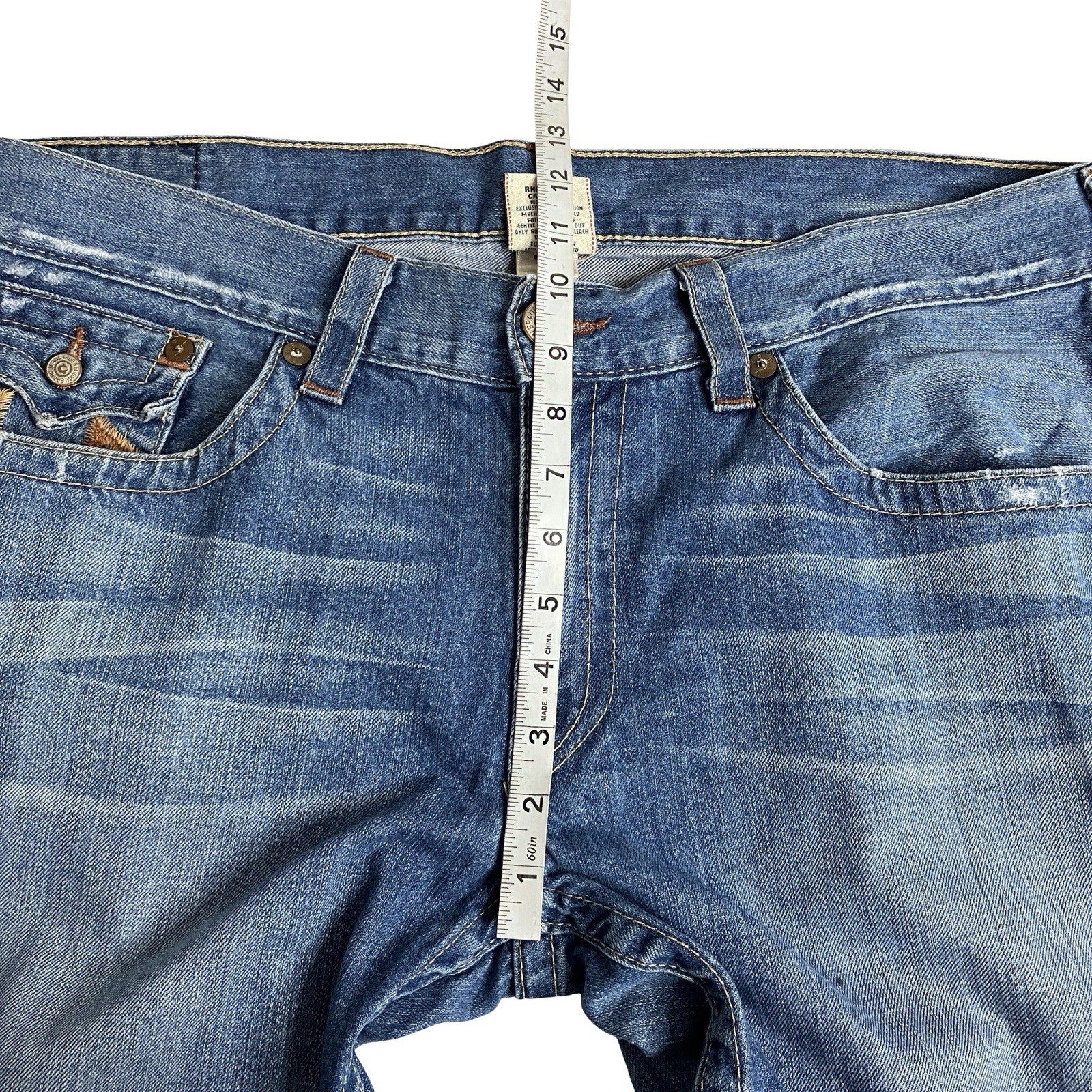 Vintage Y2K True Religion Jeans Mens 38x33 Straight Leg World Tour Made In USA thumbnail 15