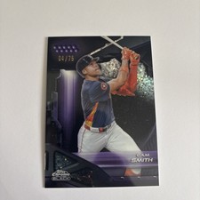 2026 Topps Chrome Black Cam Smith #194 Purple Refractor /75 Houston Astros OF