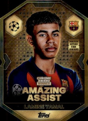 Match Attax Champions League 2025/26 CA3 - Lamine Yamal - Chrome Award Winner
